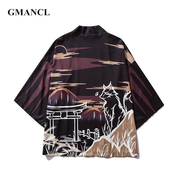 men's jackets summer men personality printed japanese style half sleeve cardigan fashion hip hop male casual harajuku kimono coats, Black;brown
men's jackets summer men personality printed japanese style half sleeve cardigan fashion hip hop male casual harajuku kimono coats, Black;brown