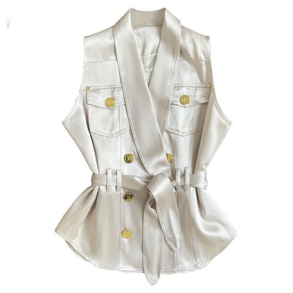 women's vests prepomp 2021 fall arrival fashion casual sleeveless double breasted slim v neck blazer vest coat women gc669, Black;white
women's vests prepomp 2021 fall arrival fashion casual sleeveless double breasted slim v neck blazer vest coat women gc669, Black;white