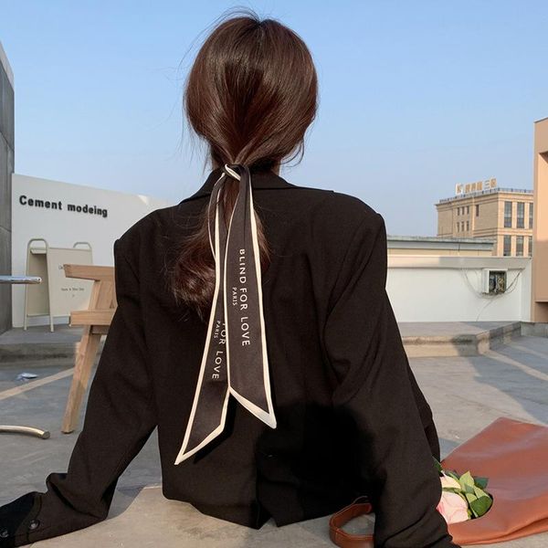 scarves 2021 summer small scarf women riband handle bags black white narrow long wrist ribbon fashion hair band & wraps 049, Blue;gray
scarves 2021 summer small scarf women riband handle bags black white narrow long wrist ribbon fashion hair band & wraps 049, Blue;gray