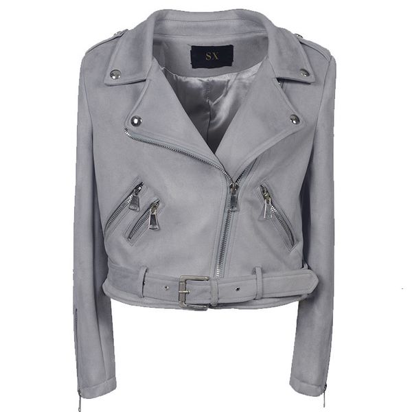 leather jacket women's suede clothes slim fit short deerskin coat handsome motorcycle, Black
leather jacket women's suede clothes slim fit short deerskin coat handsome motorcycle, Black