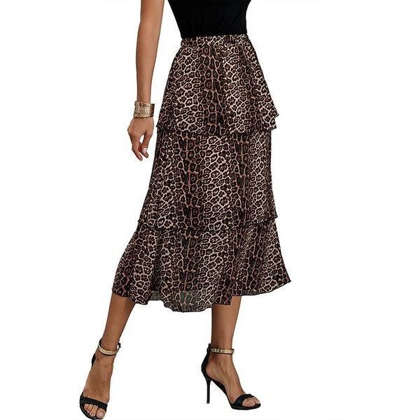 skirts 2021 women pleated skirt leopard print high waist three-layer chiffon casual fashion long maxi for elegant female, Black
skirts 2021 women pleated skirt leopard print high waist three-layer chiffon casual fashion long maxi for elegant female, Black