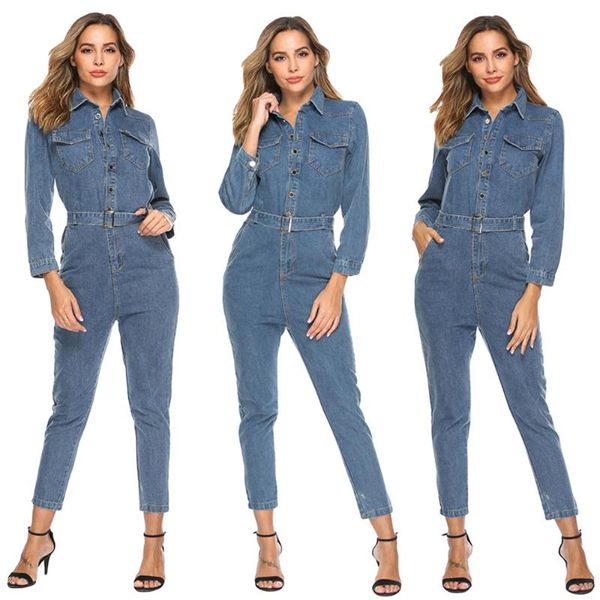 women's jumpsuits & rompers fashion women denim overalls long sleeve bodysuit high waist jeans bodycon romper casual jumpsuit lady play, Black;white
women's jumpsuits & rompers fashion women denim overalls long sleeve bodysuit high waist jeans bodycon romper casual jumpsuit lady play, Black;white