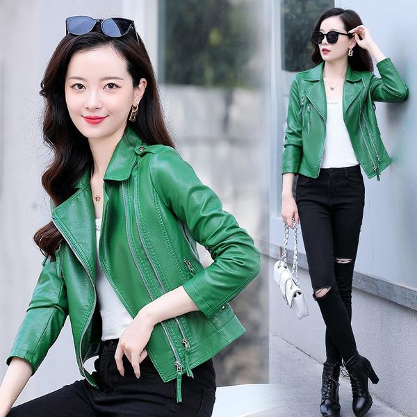 women's jackets women trench2021 fashionable simple elegant waist slimming casual slim all-match fashion leather coat overcoat, Black;brown
women's jackets women trench2021 fashionable simple elegant waist slimming casual slim all-match fashion leather coat overcoat, Black;brown