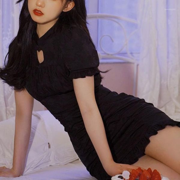 casual dresses black vintage dress women french bodycon designer elegant mini female korean gothic beach party summer 2021, Black;gray
casual dresses black vintage dress women french bodycon designer elegant mini female korean gothic beach party summer 2021, Black;gray