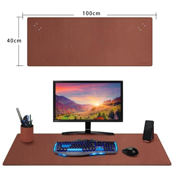 mouse pads & wrist rests multifunctional office desk pad, maidern 100x40cm large extended waterproof pu leather pad with penholder and phone
mouse pads & wrist rests multifunctional office desk pad, maidern 100x40cm large extended waterproof pu leather pad with penholder and phone