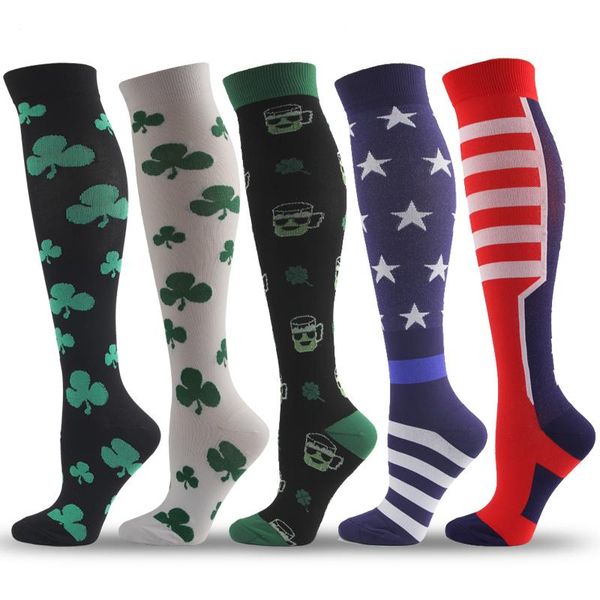 men's socks outdoor sports compression for running mountaineering cycling stockings with pattern nursing, Black
men's socks outdoor sports compression for running mountaineering cycling stockings with pattern nursing, Black