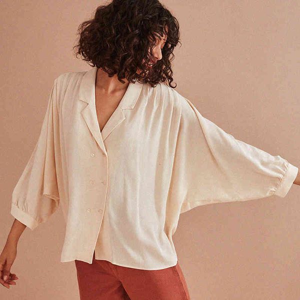 blouses pleated shirt women batwing sleeve v neck buttons up blouse solid color draping sense shirts mujer chemisier femme s2oe, White
blouses pleated shirt women batwing sleeve v neck buttons up blouse solid color draping sense shirts mujer chemisier femme s2oe, White