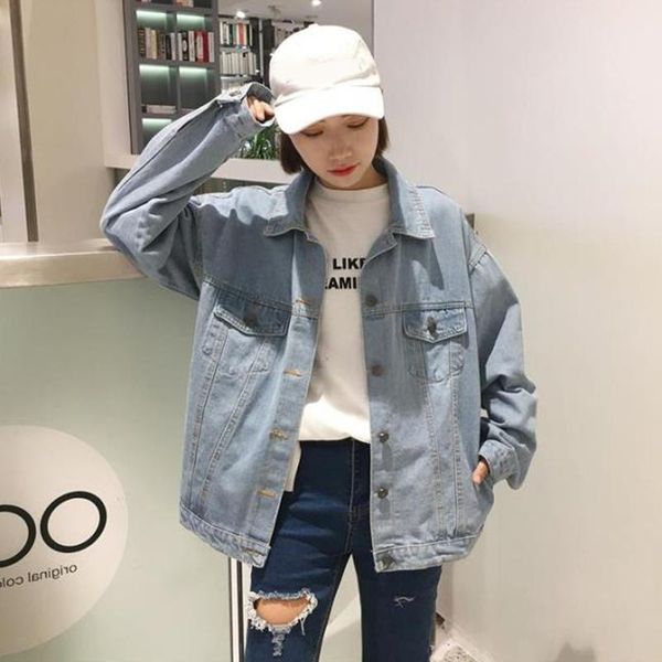 women's jackets spring 2021 korean bf long sleeve tooling retro hong kong style denim jacket ins fashion, Black;brown
women's jackets spring 2021 korean bf long sleeve tooling retro hong kong style denim jacket ins fashion, Black;brown