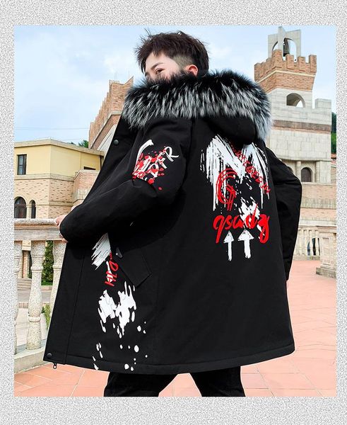 men's trench coats men autumn winter hip hop mid-long length printed jacket plush thicken overcoat warm streetwear with detachable fur, Tan;black
men's trench coats men autumn winter hip hop mid-long length printed jacket plush thicken overcoat warm streetwear with detachable fur, Tan;black