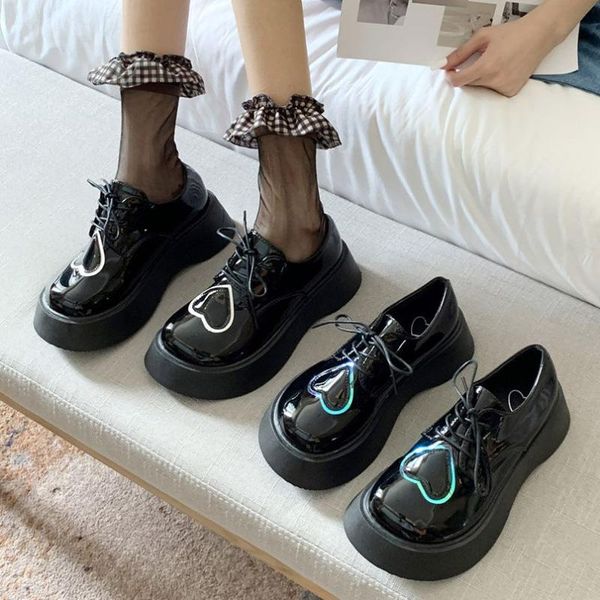 dress shoes heart-shaped women japanese round toe high heels cute platform lolita jk uniform harajuku vintage college mary janes, Black
dress shoes heart-shaped women japanese round toe high heels cute platform lolita jk uniform harajuku vintage college mary janes, Black