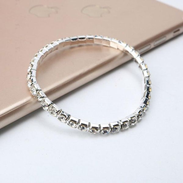 12pcs bracelets brilliant fully-jewelled single row elastic chain simply (random color) charm, Golden;silver
12pcs bracelets brilliant fully-jewelled single row elastic chain simply (random color) charm, Golden;silver