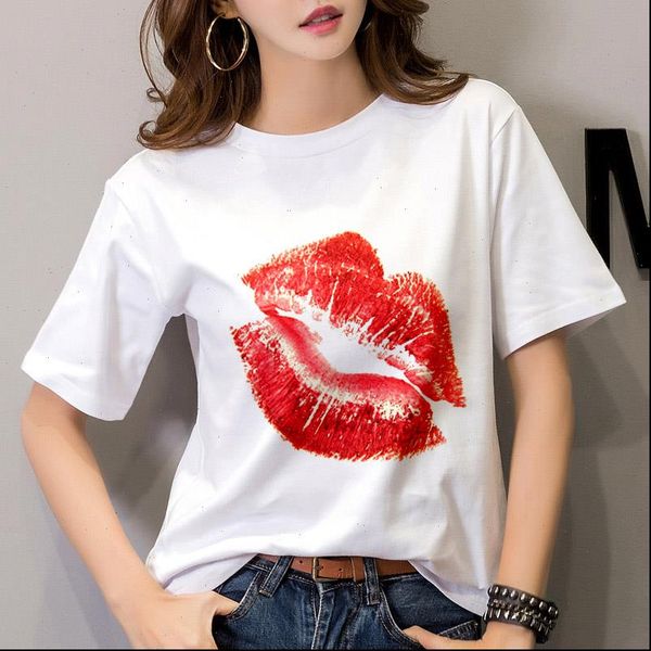 women t shirt lips printed tshirt fashion white short sleeve harajuku female tees thin section clothing
women t shirt lips printed tshirt fashion white short sleeve harajuku female tees thin section clothing