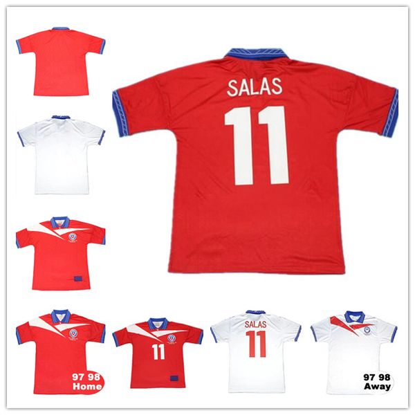 1998 retro chile soccer jersey 98 home red vintage football shirts classic uniform #11 salas zamorano neira rozental acuna sierra qualit, Black;yellow
1998 retro chile soccer jersey 98 home red vintage football shirts classic uniform #11 salas zamorano neira rozental acuna sierra qualit, Black;yellow
