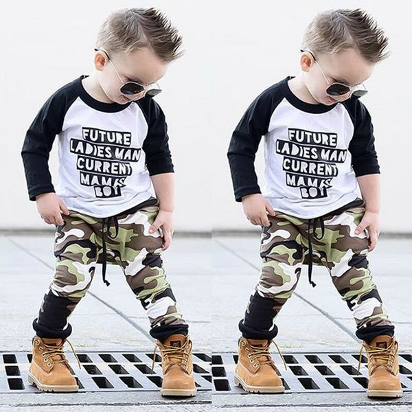 toddler kids baby boy camo outfits clothes t-shirt +pants trousers 2pcs set, White
toddler kids baby boy camo outfits clothes t-shirt +pants trousers 2pcs set, White
