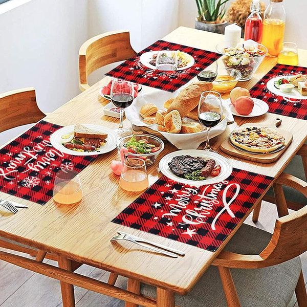 mats & pads merry christmas placemat classic lattice linen fabric waterproof xmas party home kitchen accessories table decoration
mats & pads merry christmas placemat classic lattice linen fabric waterproof xmas party home kitchen accessories table decoration