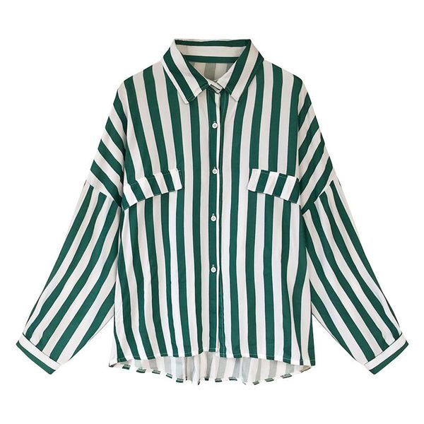 women's blouses & shirts 2021 sell spring autumn woman vertical stripes long sleeve loose casual shirt, White
women's blouses & shirts 2021 sell spring autumn woman vertical stripes long sleeve loose casual shirt, White