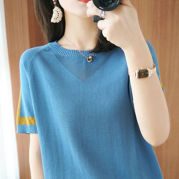 women's sweaters the neck will see cool ice silk pull casual short sleeve thin knitted overs women's shirt elastic cork jumper io, White;black
women's sweaters the neck will see cool ice silk pull casual short sleeve thin knitted overs women's shirt elastic cork jumper io, White;black