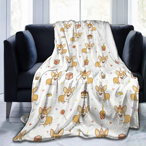 Corgi with A Hat and Cake Throw Blanket Cozy Warm,Thick Velvet Blanket for Couch Bed Living Room S 50"X40"
Corgi with A Hat and Cake Throw Blanket Cozy Warm,Thick Velvet Blanket for Couch Bed Living Room S 50"X40"