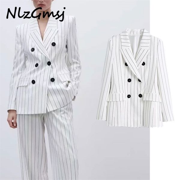 blazer women temperament wind double-breasted striped suit jacket female feminino 04 210628, White;black
blazer women temperament wind double-breasted striped suit jacket female feminino 04 210628, White;black