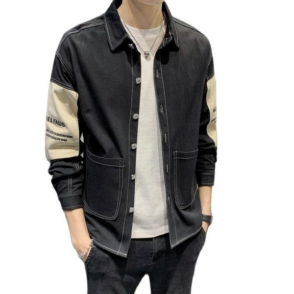 men's jackets spring 2021 fashion casual shirt coat korean and autumn clothes thin all-match jacket, Black;brown
men's jackets spring 2021 fashion casual shirt coat korean and autumn clothes thin all-match jacket, Black;brown