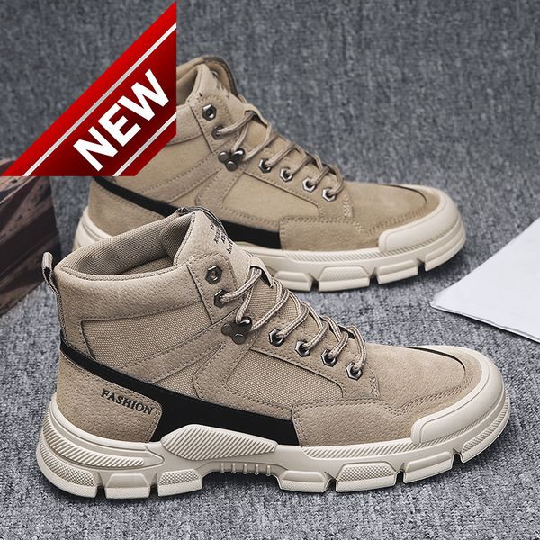 men's 2021 new autumn martin high canvas trendy shoes british wind work clothes desert boots, Black
men's 2021 new autumn martin high canvas trendy shoes british wind work clothes desert boots, Black