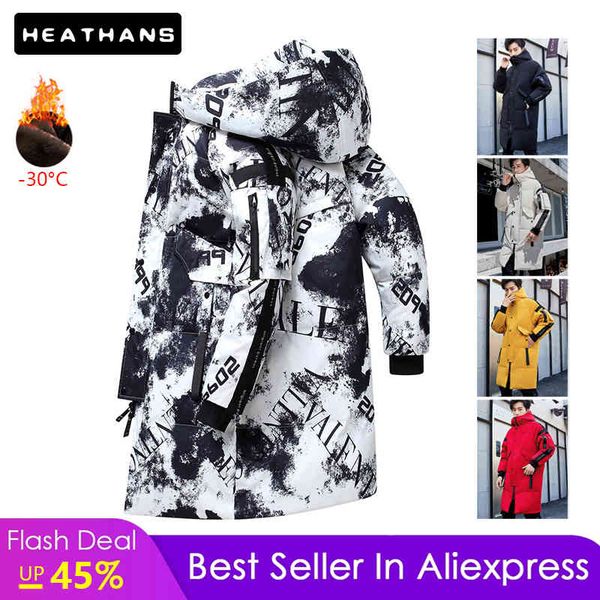 men down coats hooded 2021 popular tooling mid-length men's winter parkas male ets new korean fashion clothing, Black
men down coats hooded 2021 popular tooling mid-length men's winter parkas male ets new korean fashion clothing, Black