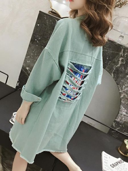 women's jackets denim jacket spring and autumn fashion lapel windbreaker mid-length trend, Black;brown
women's jackets denim jacket spring and autumn fashion lapel windbreaker mid-length trend, Black;brown