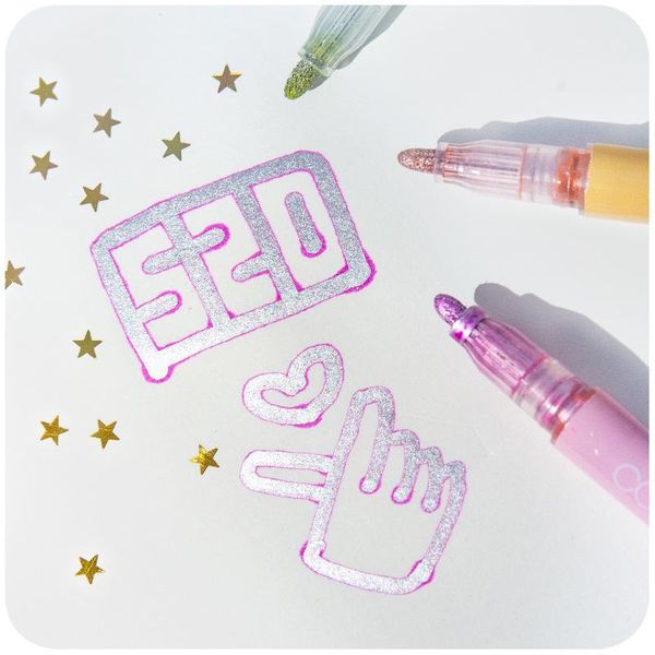 highlighters 8 colors dual line fluorescent pen glitter marker sketch stationery highlighter cute japanese, Black;red
highlighters 8 colors dual line fluorescent pen glitter marker sketch stationery highlighter cute japanese, Black;red