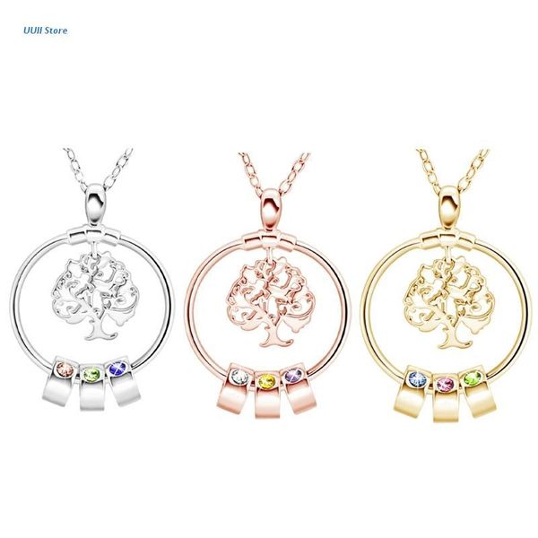 chains tree necklace for women family of life pendant jewelry birthday gift, Silver 
chains tree necklace for women family of life pendant jewelry birthday gift, Silver