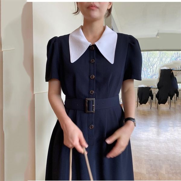 dress women summer long with belt turn down collar single breasted a-line ladies es elegant casual party vestidos mujer 17ow zftr, Black;gray
dress women summer long with belt turn down collar single breasted a-line ladies es elegant casual party vestidos mujer 17ow zftr, Black;gray