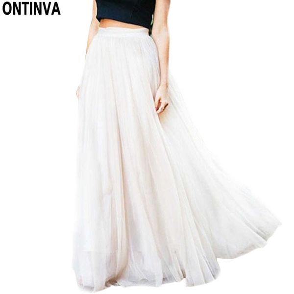 white tulle mesh pleated skirts casual women elastic high waist cute junior girls fashion party jupe solid long 210527, Black
white tulle mesh pleated skirts casual women elastic high waist cute junior girls fashion party jupe solid long 210527, Black