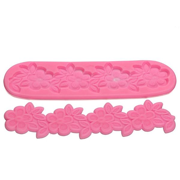 cake tools 1pcs flower silicone mold fondant decorating chocolate gumpaste lace border baking tool 
cake tools 1pcs flower silicone mold fondant decorating chocolate gumpaste lace border baking tool
