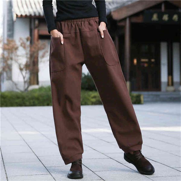 johnature women warm long pants elastic waist solid color fleece pockets trouser winter cotton linen thick female pants 210521, Black;white
johnature women warm long pants elastic waist solid color fleece pockets trouser winter cotton linen thick female pants 210521, Black;white