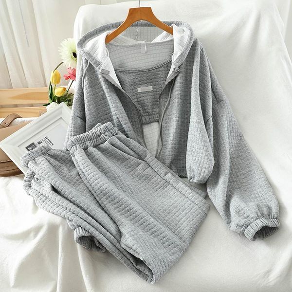 women's two piece pants sporty casual 3-piece suit autumn ultra-short sling hooded sweater coat with feet long three-piece female, White
women's two piece pants sporty casual 3-piece suit autumn ultra-short sling hooded sweater coat with feet long three-piece female, White