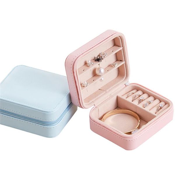 leather simple jewelry storage box can hold earrings ring single layer pink blue cosmetic bags & cases
leather simple jewelry storage box can hold earrings ring single layer pink blue cosmetic bags & cases