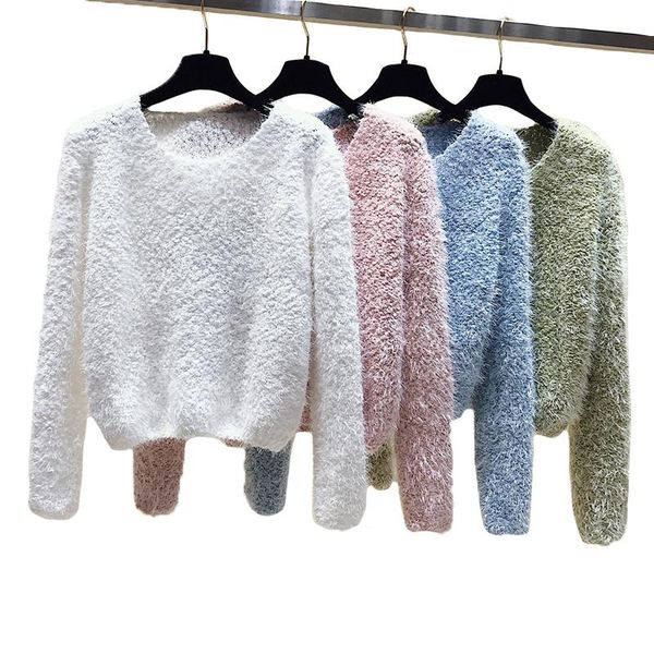 sweater 2021 autumn winter sweaters women long for crop sleeve pullover women's, White;black
sweater 2021 autumn winter sweaters women long for crop sleeve pullover women's, White;black