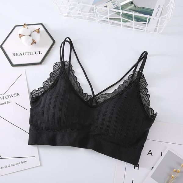 bras women bra sling cross strap solid bralette tube v-neck lace beauty back threaded female breathable sports underwear, Red;black
bras women bra sling cross strap solid bralette tube v-neck lace beauty back threaded female breathable sports underwear, Red;black