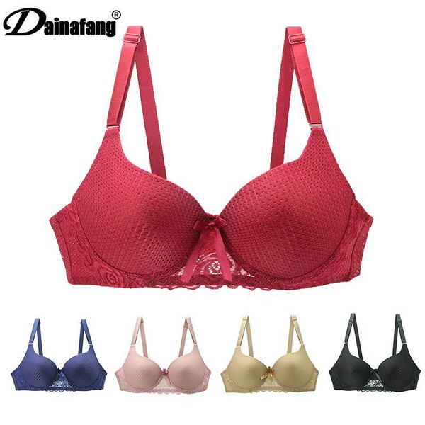 bras dainafang lace straps bow bra plus size womens lingerie push up underwear add two cups underwire brassiere, Red;black
bras dainafang lace straps bow bra plus size womens lingerie push up underwear add two cups underwire brassiere, Red;black