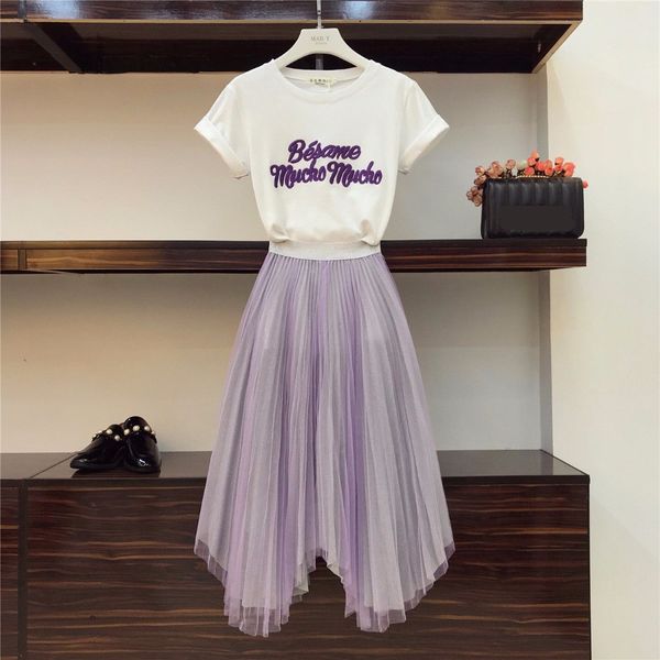 in stock summer women letter t-shirt + beautiful skirt 2 pcs sets female fashion suits 210428, White
in stock summer women letter t-shirt + beautiful skirt 2 pcs sets female fashion suits 210428, White
