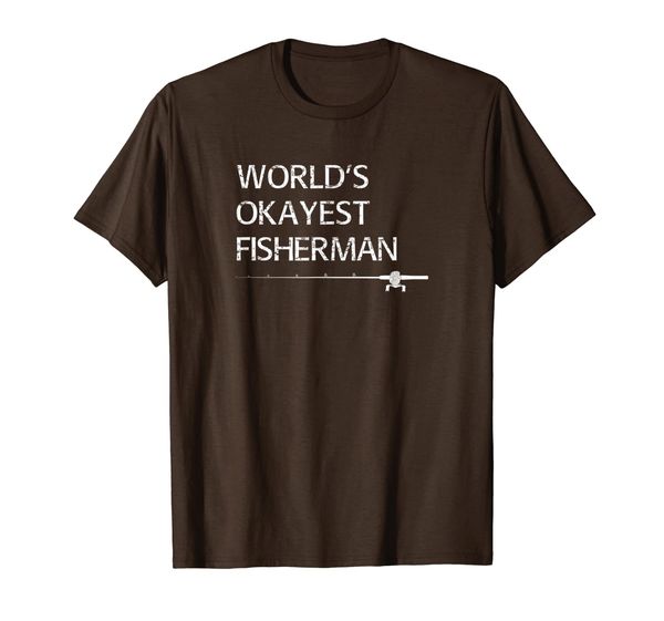 worlds okayest fisherman fathers day t-shirt, White;black
worlds okayest fisherman fathers day t-shirt, White;black