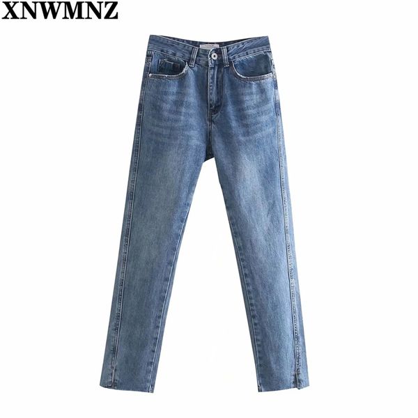 wome fashion faded high-rise jeans female chic high-waisted pockts button zip fly side slits hem pants lady trousers 210520, Blue
wome fashion faded high-rise jeans female chic high-waisted pockts button zip fly side slits hem pants lady trousers 210520, Blue