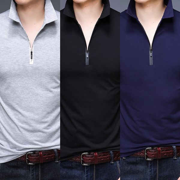 male polo shirt 2020 summer slim plain color fashion brands design cotton zip up collar men's short sleeve a0607, White;black
male polo shirt 2020 summer slim plain color fashion brands design cotton zip up collar men's short sleeve a0607, White;black
