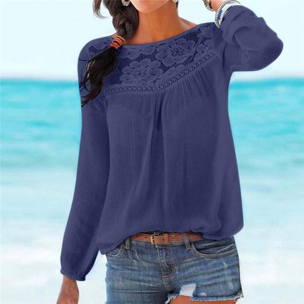 women's blouses & shirts women casual long sleeve lace patchwork blouse femme blusas mujer de moda chemisier #d4, White
women's blouses & shirts women casual long sleeve lace patchwork blouse femme blusas mujer de moda chemisier #d4, White