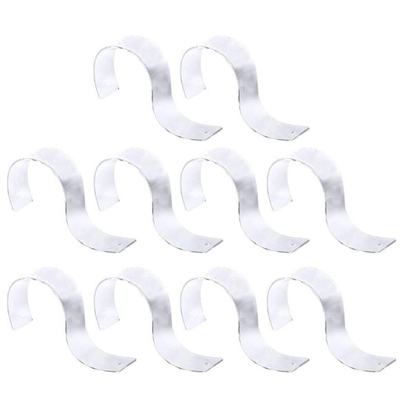 hooks & rails 10pcs belt display stands s-shaped acrylic racks storage