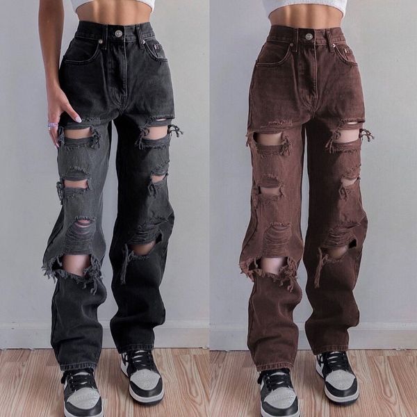 women's jeans casual, high-waist breech breeches ripped straight hole down pants casual baggy jean ladies 6pg7, Blue
women's jeans casual, high-waist breech breeches ripped straight hole down pants casual baggy jean ladies 6pg7, Blue