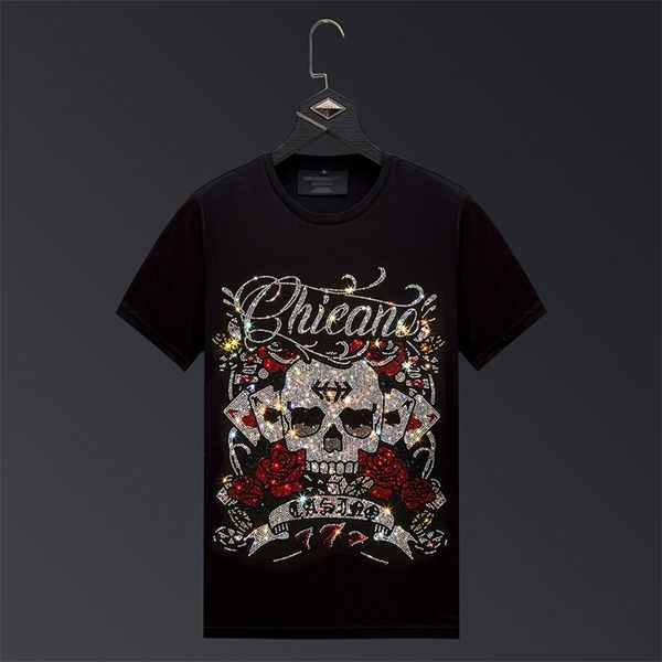 new skull rhinestones t shirts men brand short sleeve fashion man streetwear o neck slim modal cotton tshirts plus size 6xl 210319, White;black
new skull rhinestones t shirts men brand short sleeve fashion man streetwear o neck slim modal cotton tshirts plus size 6xl 210319, White;black
