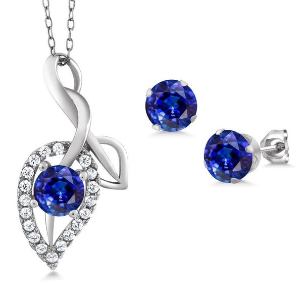 gem stone king 2.19 ct round blue kyanite 925 sterling silver pendant earrings set fine jewelry for women bracelet, & necklace, Black
gem stone king 2.19 ct round blue kyanite 925 sterling silver pendant earrings set fine jewelry for women bracelet, & necklace, Black