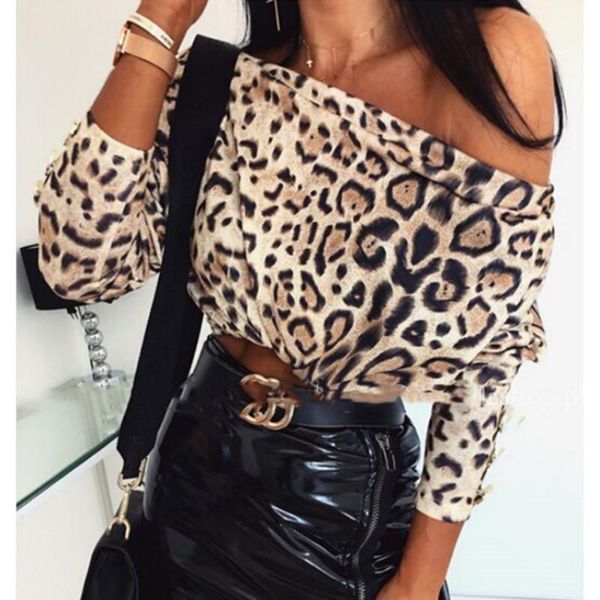women's blouses & shirts 2021 women leopard/ snakeskin pattern shirt long sleeve off-shoulder collar pullover fashion streetwear, White
women's blouses & shirts 2021 women leopard/ snakeskin pattern shirt long sleeve off-shoulder collar pullover fashion streetwear, White