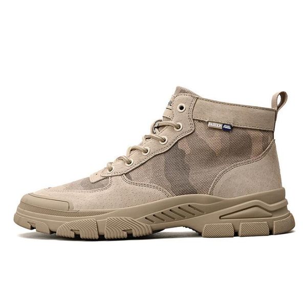 new winter men boots genuine leather camouflage canvas patchwrok autumn casual shoes trend high ankle desert martin boots, Black
new winter men boots genuine leather camouflage canvas patchwrok autumn casual shoes trend high ankle desert martin boots, Black