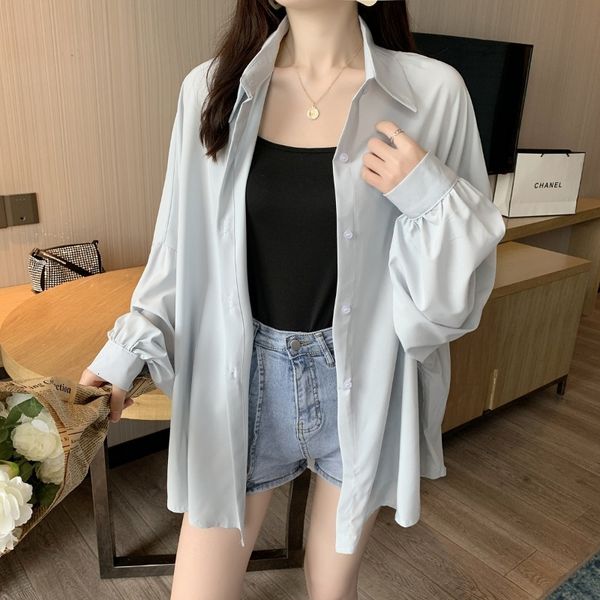 women's blouses & shirts sunscreen clothing women 2021 summer anti-ultraviolet breathable thin shirt mid-length long-sleeved ice s, White
women's blouses & shirts sunscreen clothing women 2021 summer anti-ultraviolet breathable thin shirt mid-length long-sleeved ice s, White